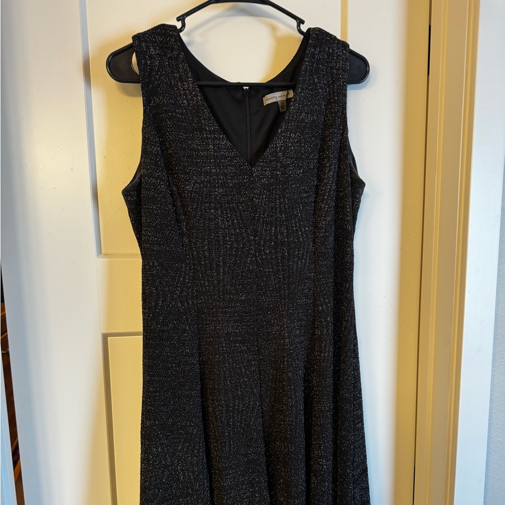 Jessica Howard Sparkling Black Long Sleeve Dress - Picture 2 of 6